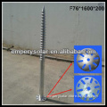 Hot dipped galvanized ground screw post anchor